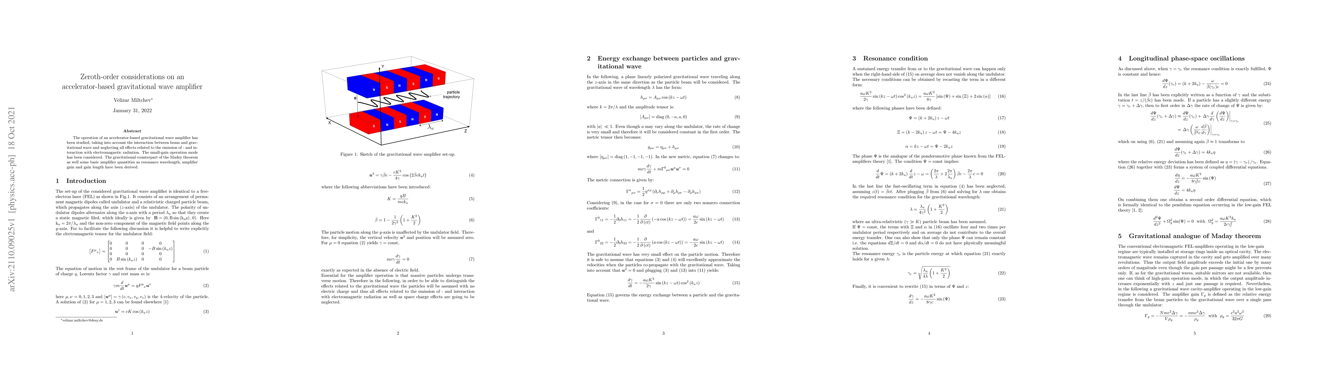 Thumbnail for Zeroth-order considerations on an accelerator-based gravitational wave
  amplifier