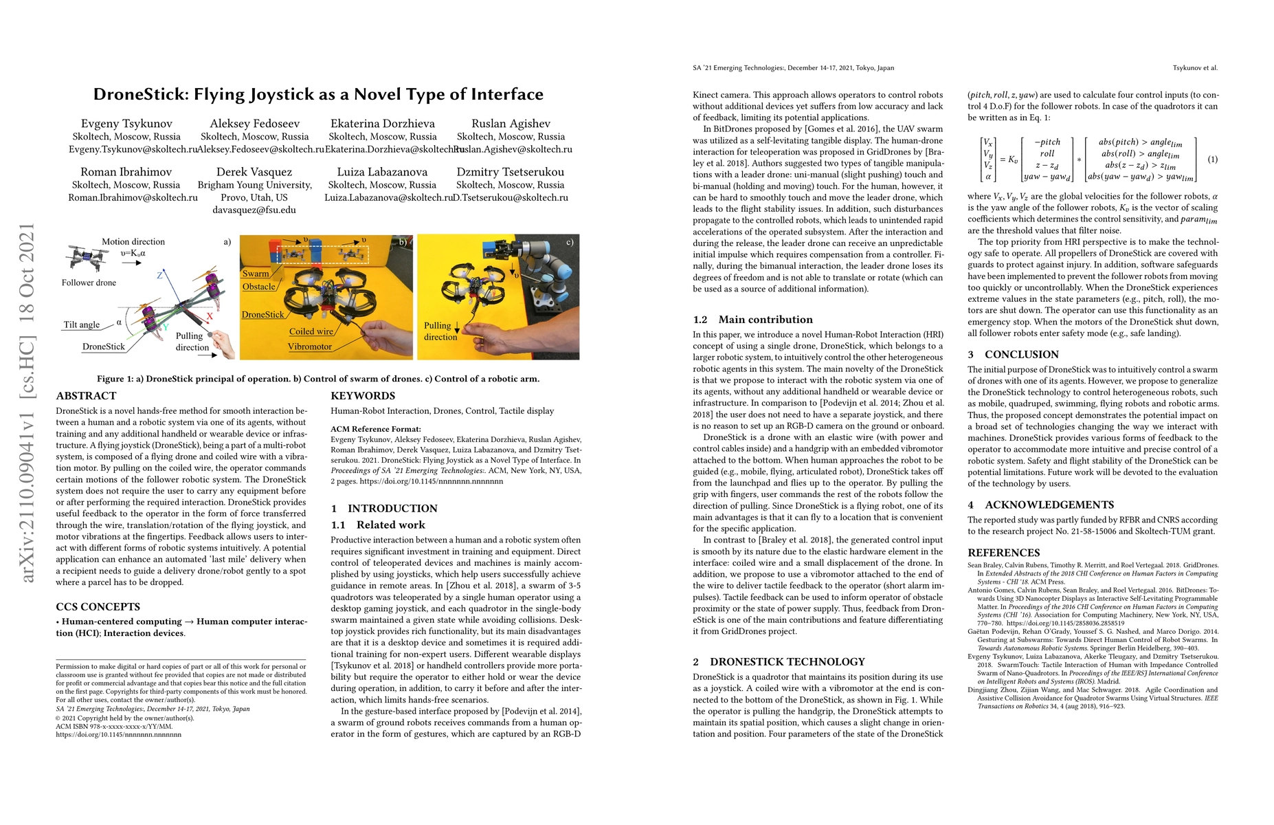 Thumbnail for DroneStick: Flying Joystick as a Novel Type of Interface