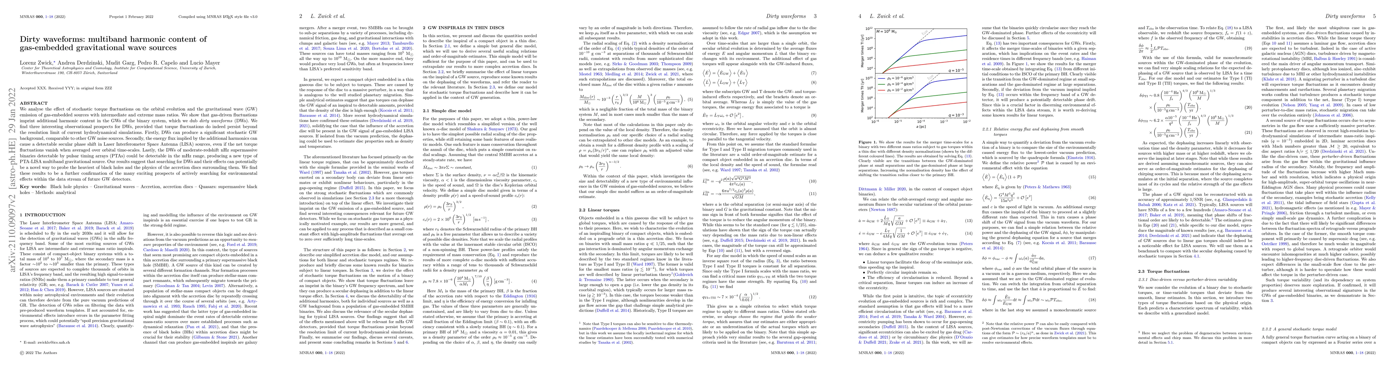 Thumbnail for Dirty waveforms: multiband harmonic content of gas-embedded
  gravitational wave sources