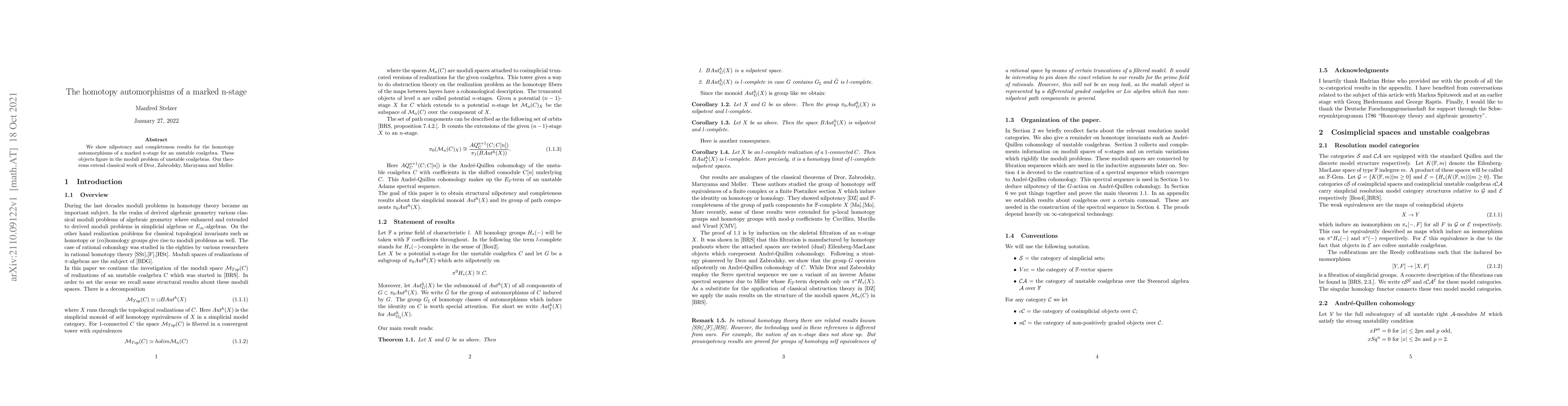 Thumbnail for The homotopy automorphisms of a marked n-stage