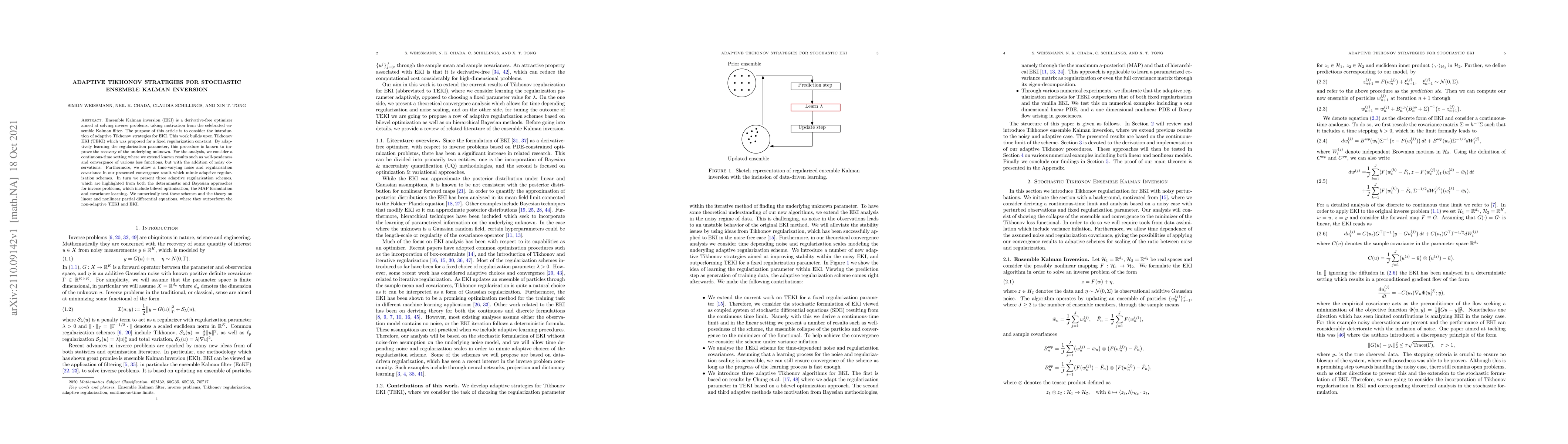 Thumbnail for Adaptive Tikhonov strategies for stochastic ensemble Kalman inversion