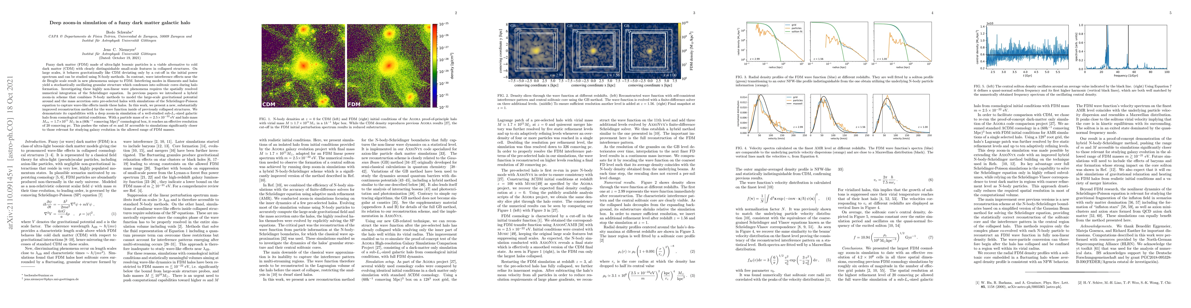 Thumbnail for Deep zoom-in simulation of a fuzzy dark matter galactic halo