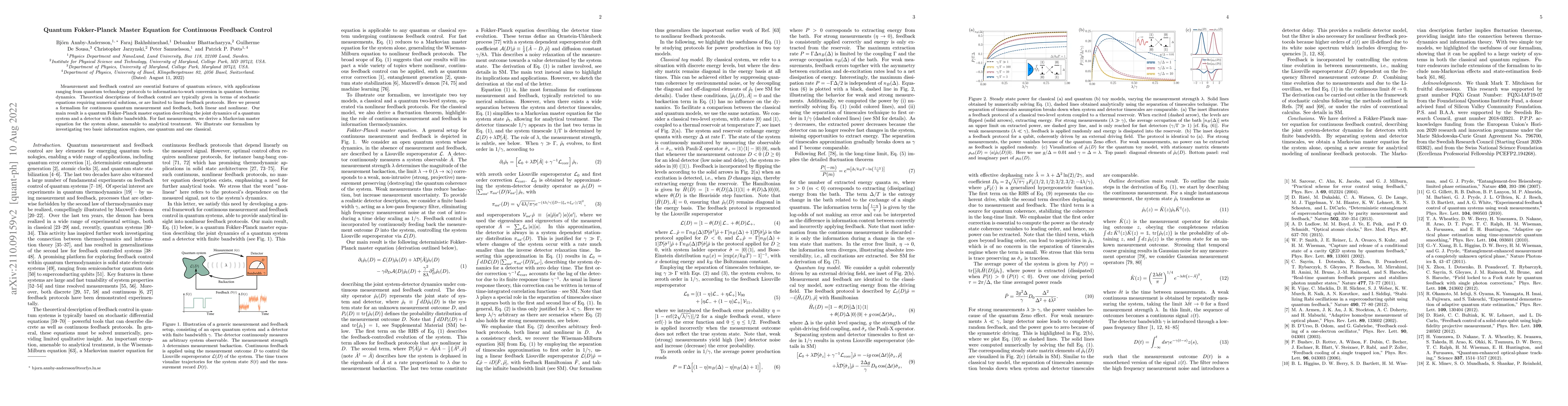 Thumbnail for Quantum Fokker-Planck Master Equation for Continuous Feedback Control