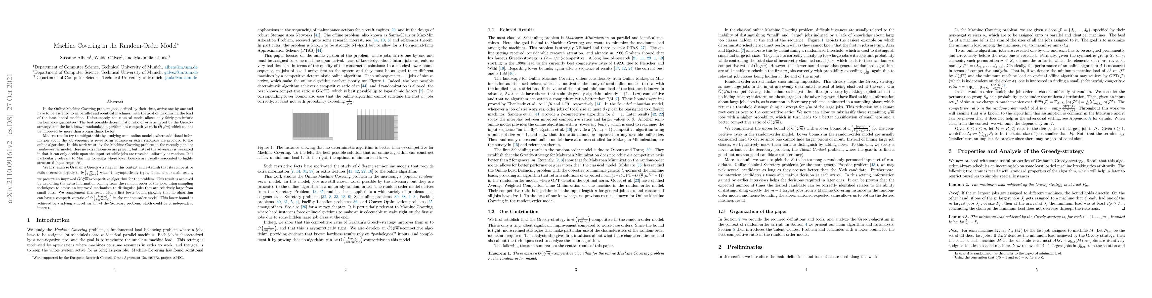 Thumbnail for Machine Covering in the Random-Order Model