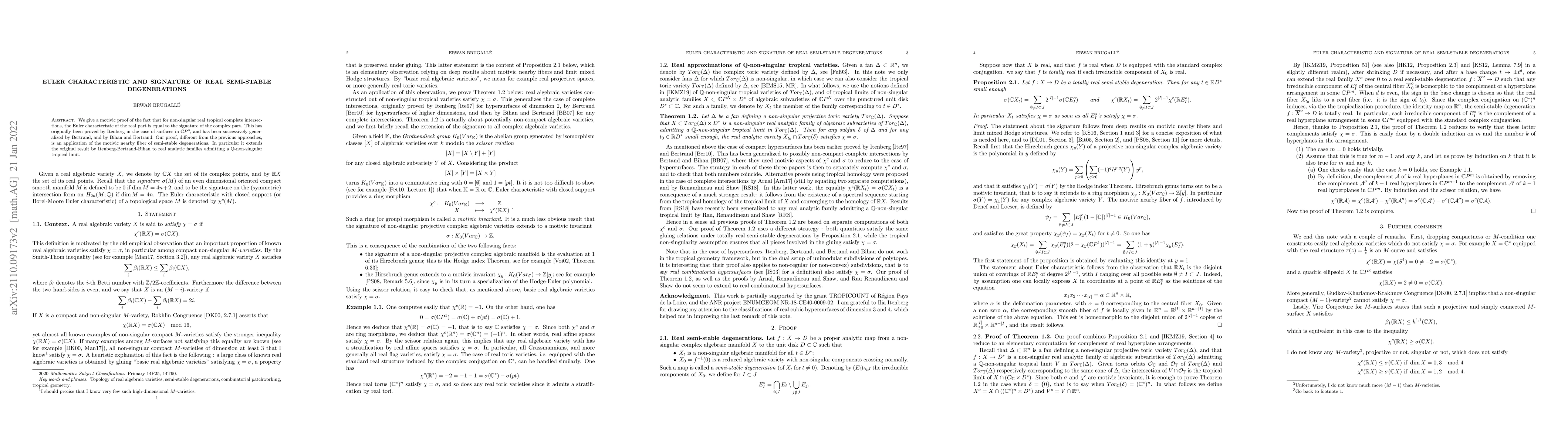 Thumbnail for Euler characteristic and signature of real semi-stable degenerations