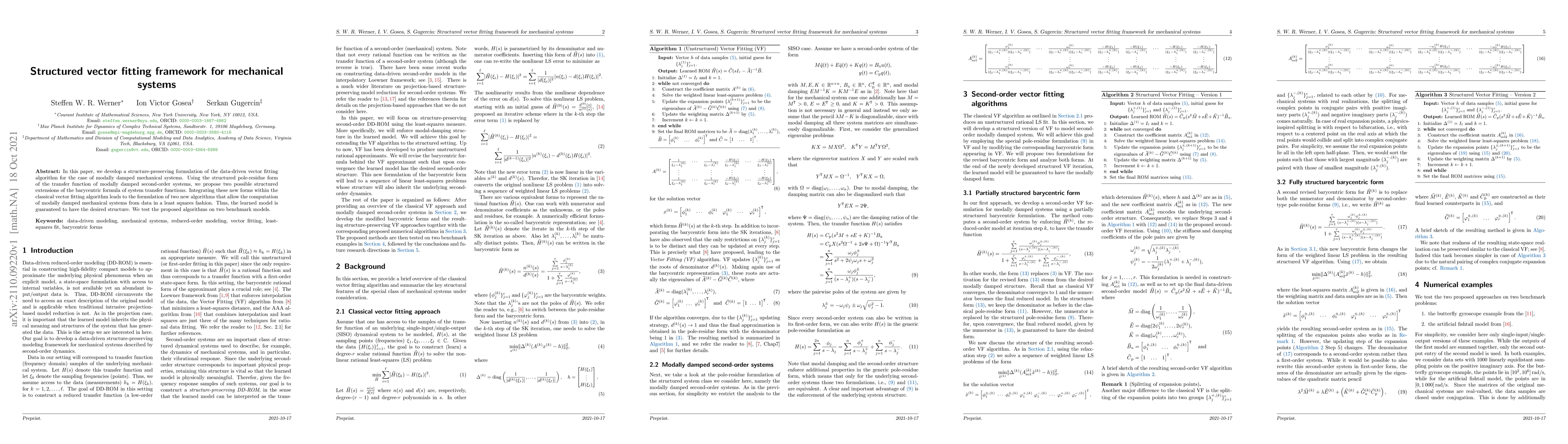 Thumbnail for Structured vector fitting framework for mechanical systems