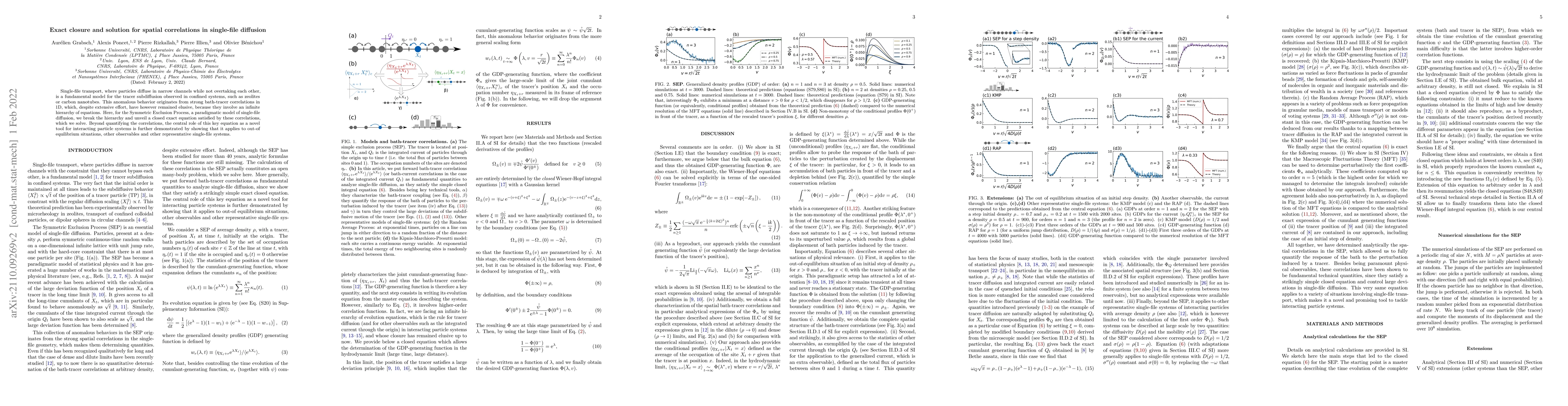 Thumbnail for Exact closure and solution for spatial correlations in single-file
  diffusion