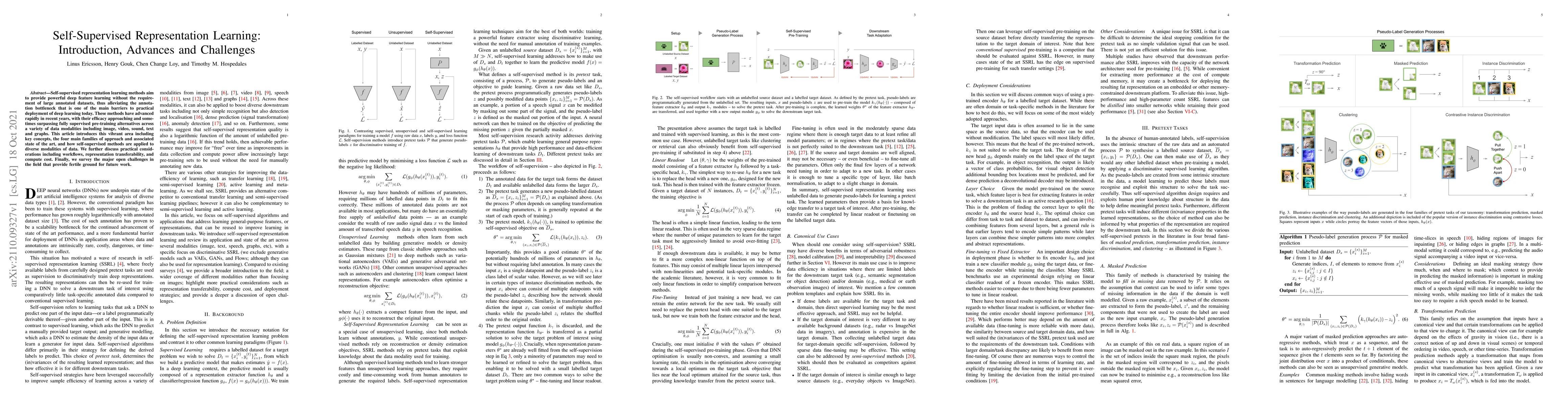 Thumbnail for Self-Supervised Representation Learning: Introduction, Advances and
  Challenges
