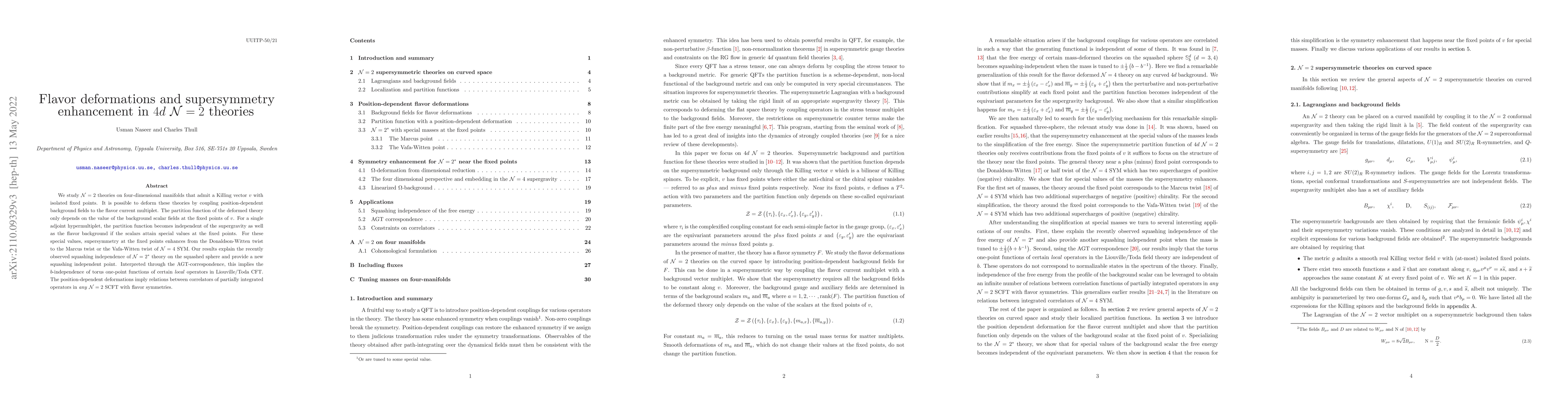 Thumbnail for Flavor deformations and supersymmetry enhancement in $4d$
  $\mathcal{N}=2$ theories
