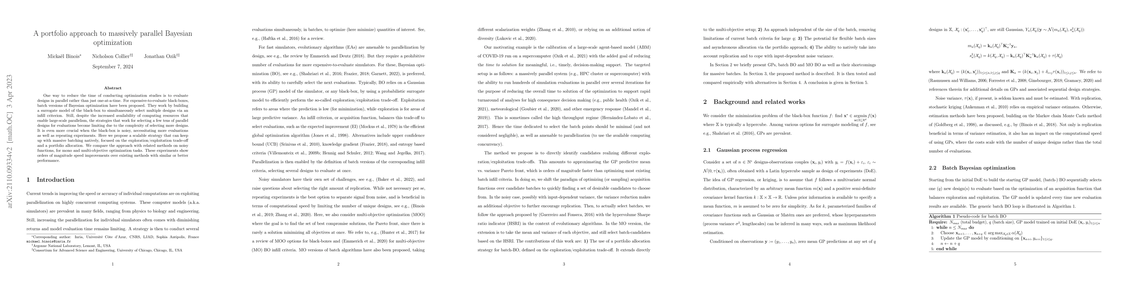 Thumbnail for A portfolio approach to massively parallel Bayesian optimization