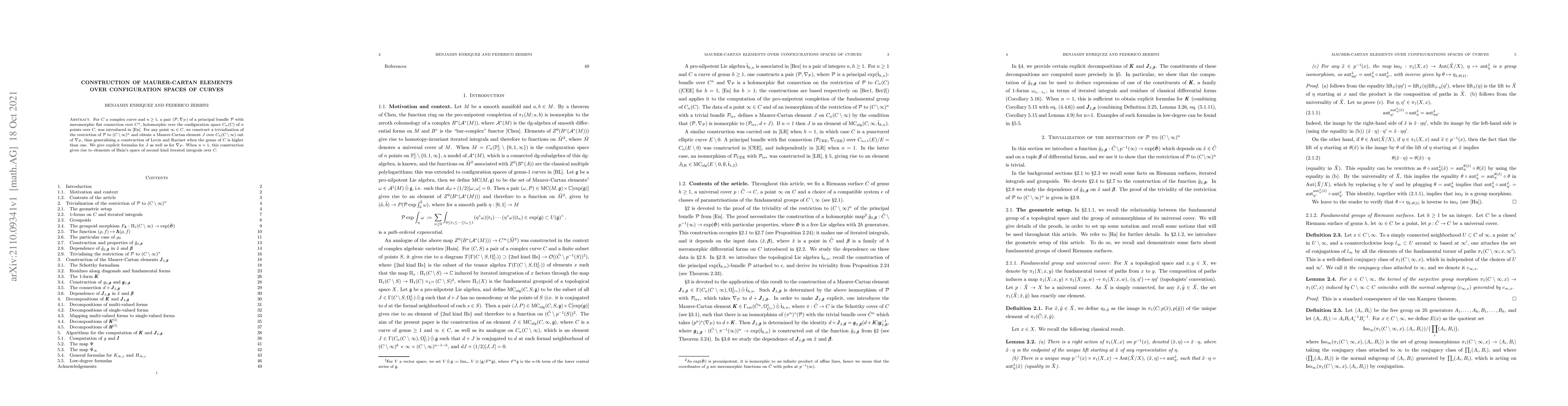 Thumbnail for Construction of Maurer-Cartan elements over configuration spaces of
  curves