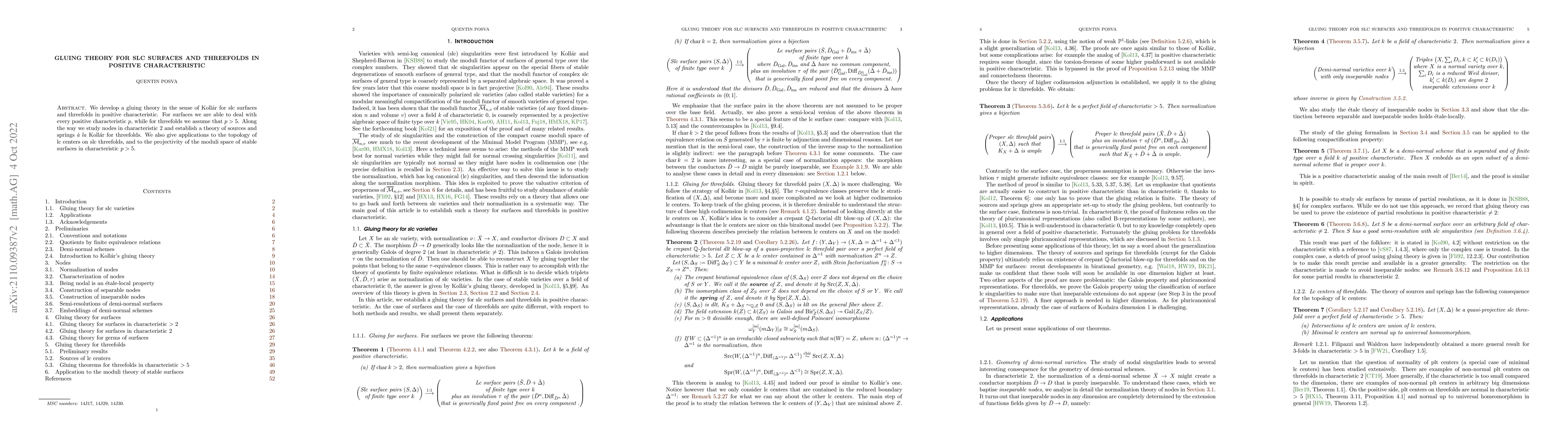 Thumbnail for Gluing theory for slc surfaces and threefolds in positive characteristic
