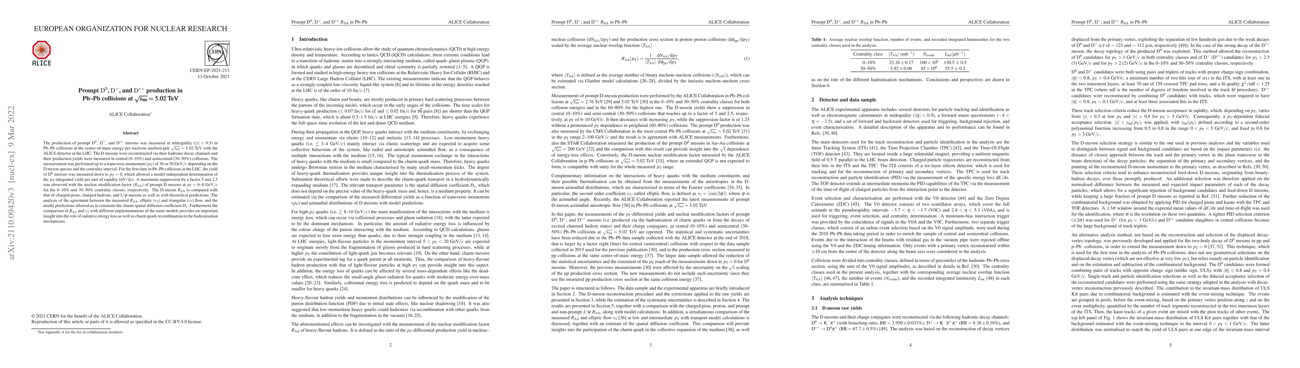 Thumbnail for Prompt D$^{0}$, D$^{+}$, and D$^{*+}$ production in Pb-Pb collisions at
  $\sqrt{s_{\rm NN}}$ = 5.02 TeV