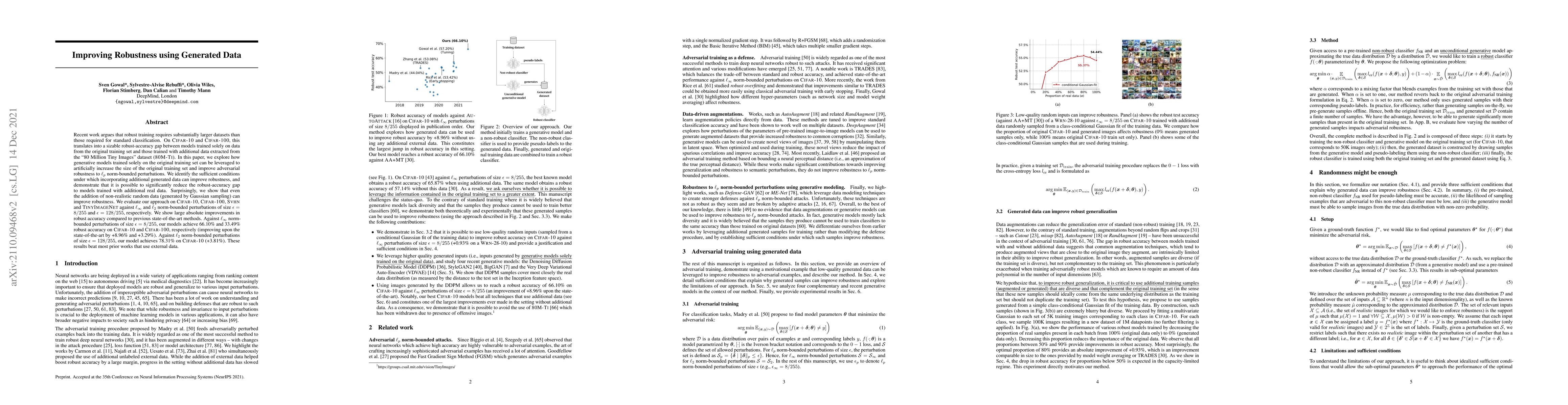 Thumbnail for Improving Robustness using Generated Data