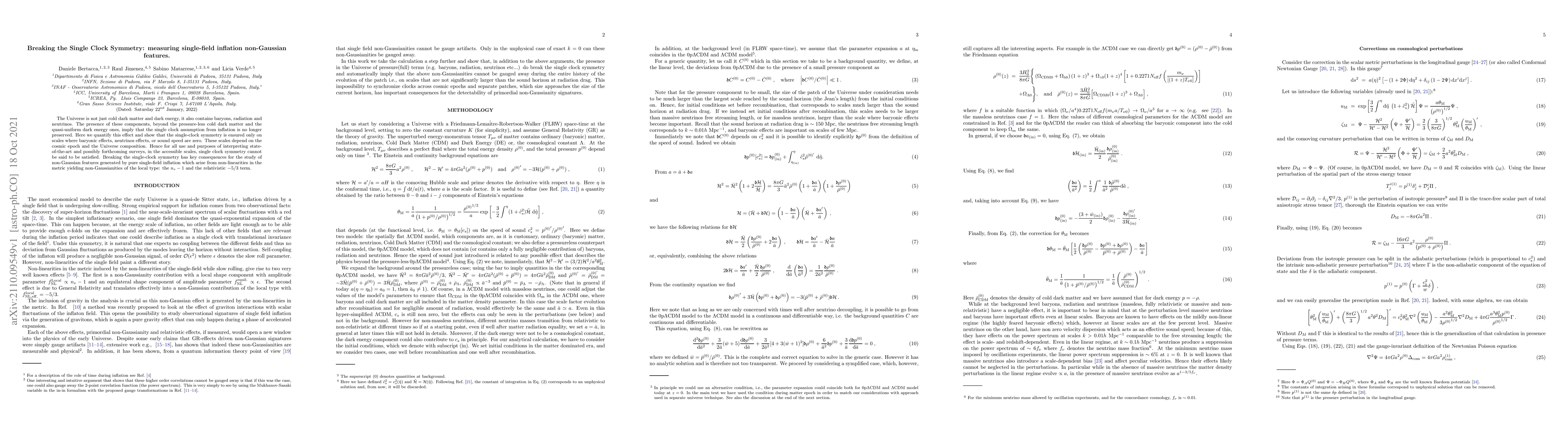 Thumbnail for Breaking the Single Clock Symmetry: measuring single-field inflation
  non-Gaussian features