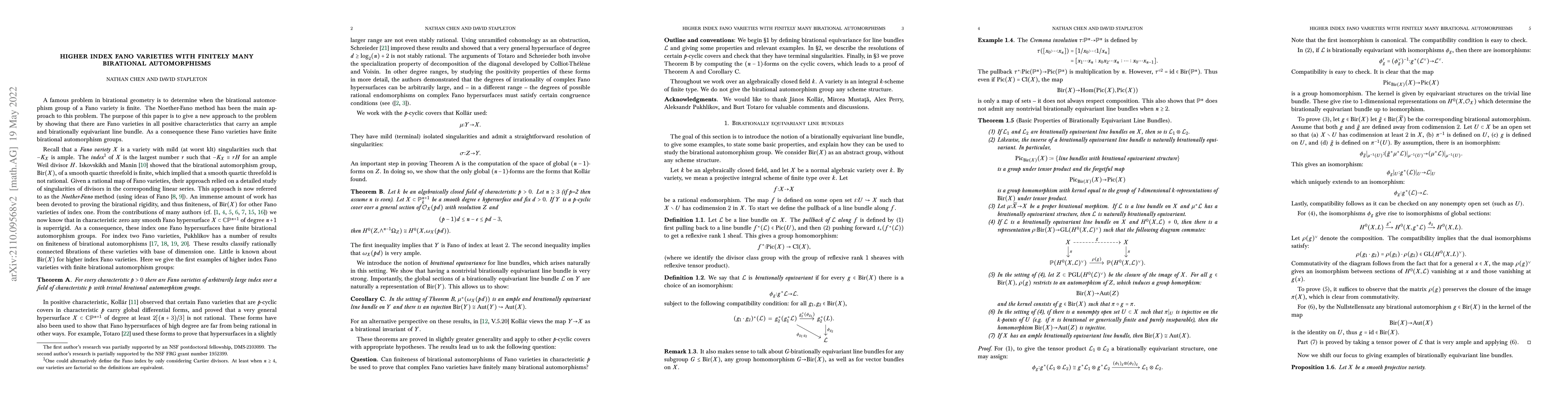 Thumbnail for Higher index Fano varieties with finitely many birational automorphisms