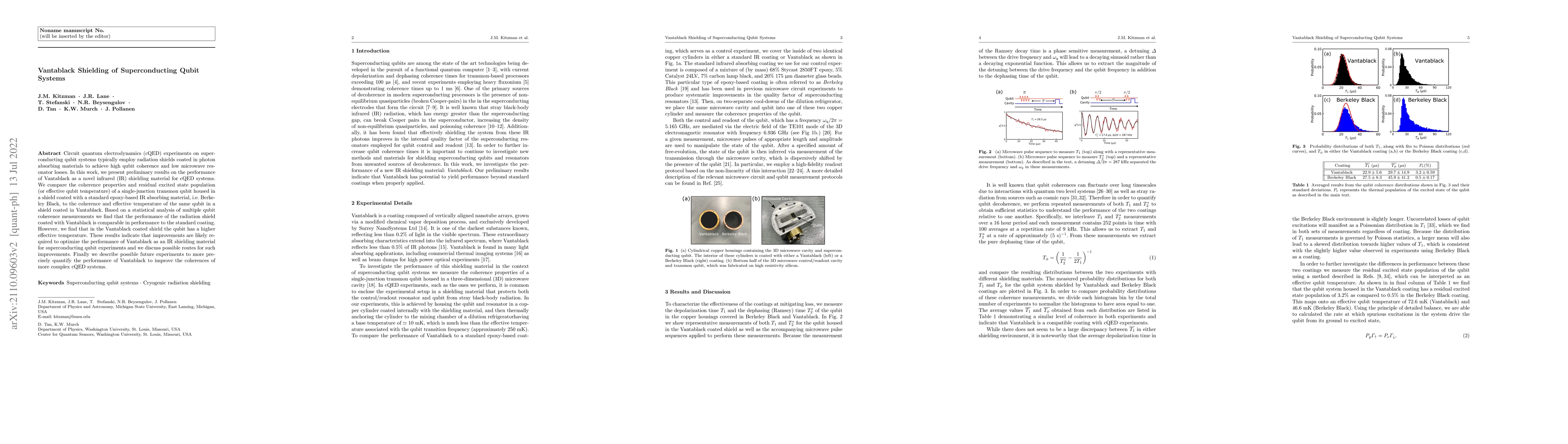Thumbnail for Vantablack Shielding of Superconducting Qubit Systems