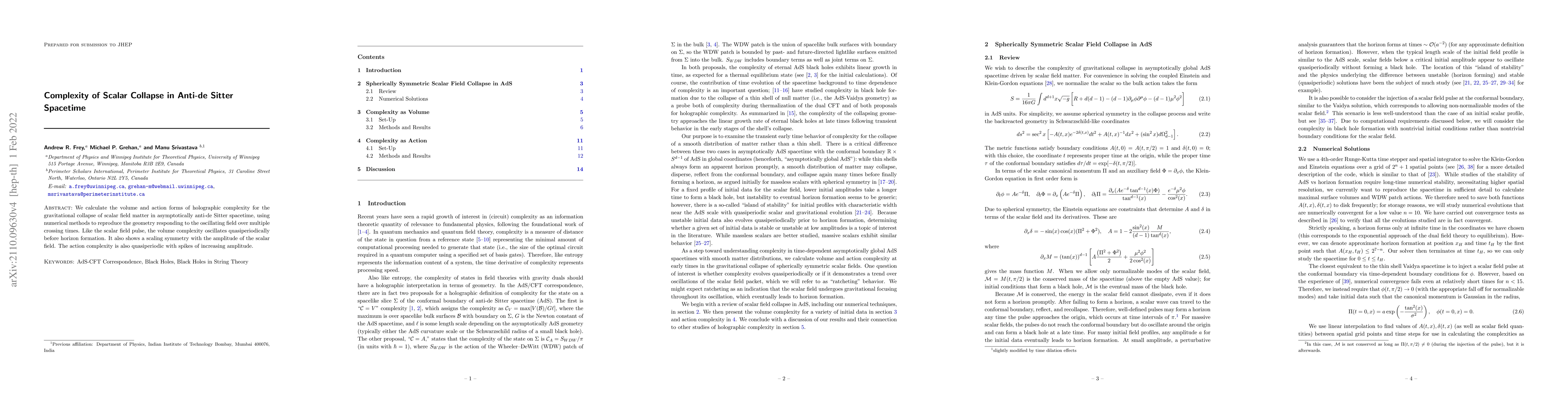 Thumbnail for Complexity of Scalar Collapse in Anti-de Sitter Spacetime