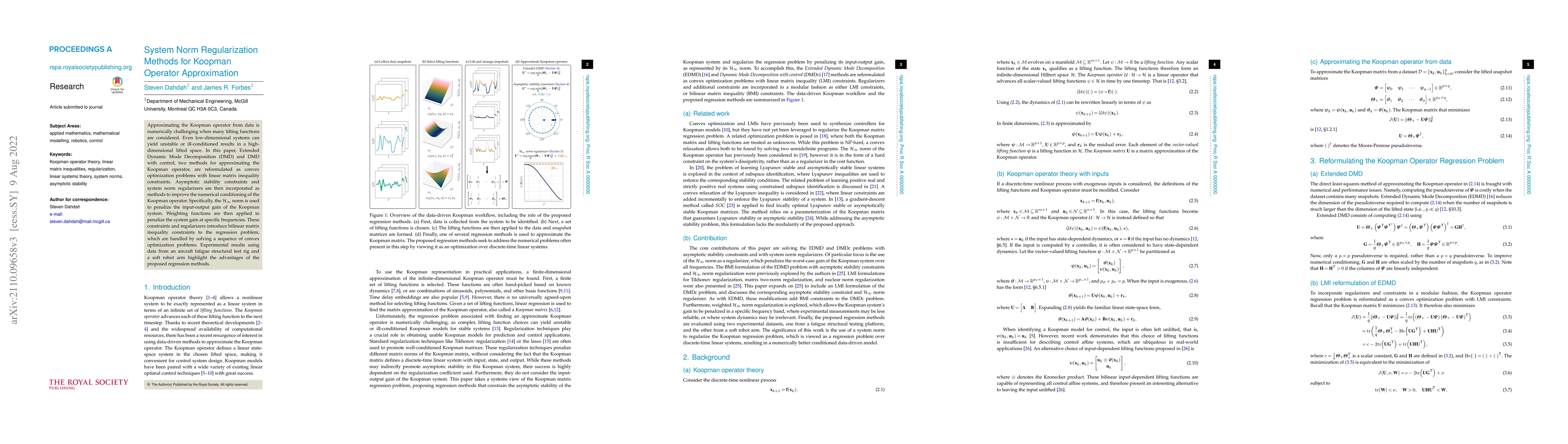 Thumbnail for System Norm Regularization Methods for Koopman Operator Approximation