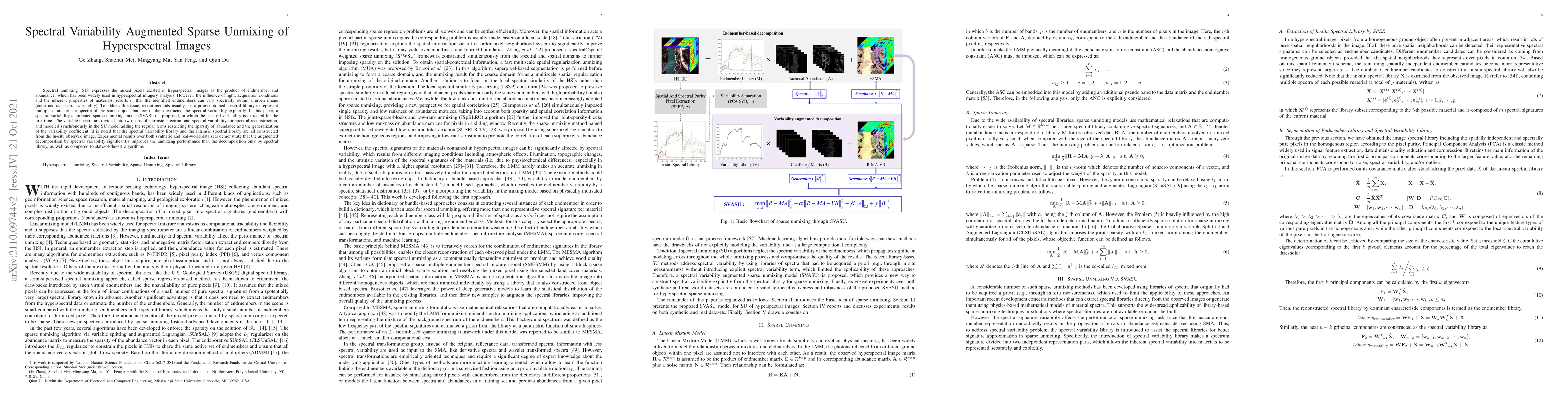 Thumbnail for Spectral Variability Augmented Sparse Unmixing of Hyperspectral Images