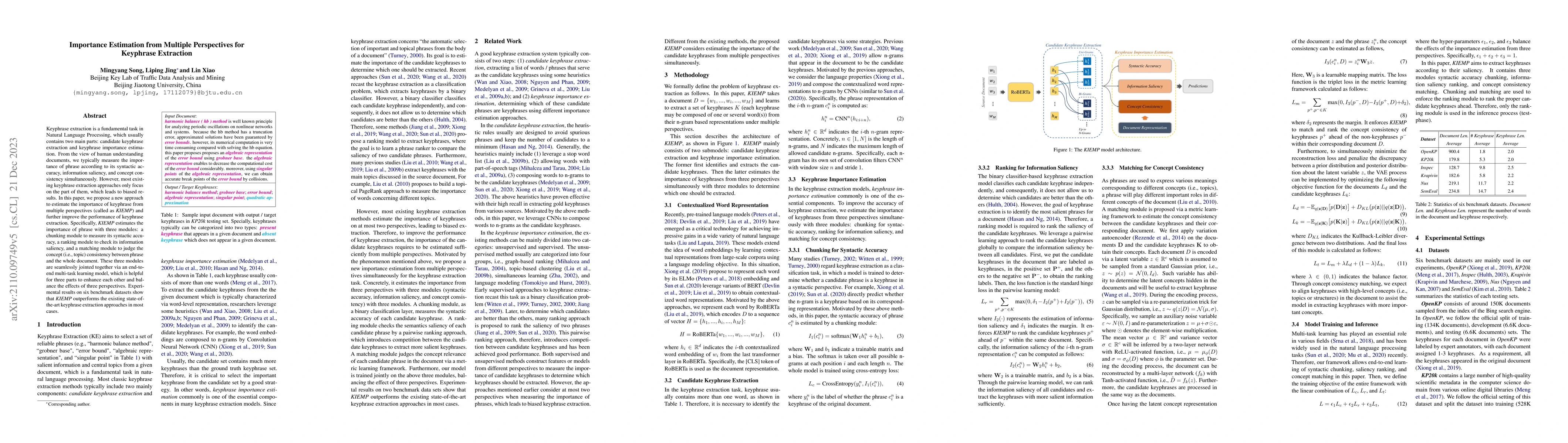 Thumbnail for Importance Estimation from Multiple Perspectives for Keyphrase
  Extraction