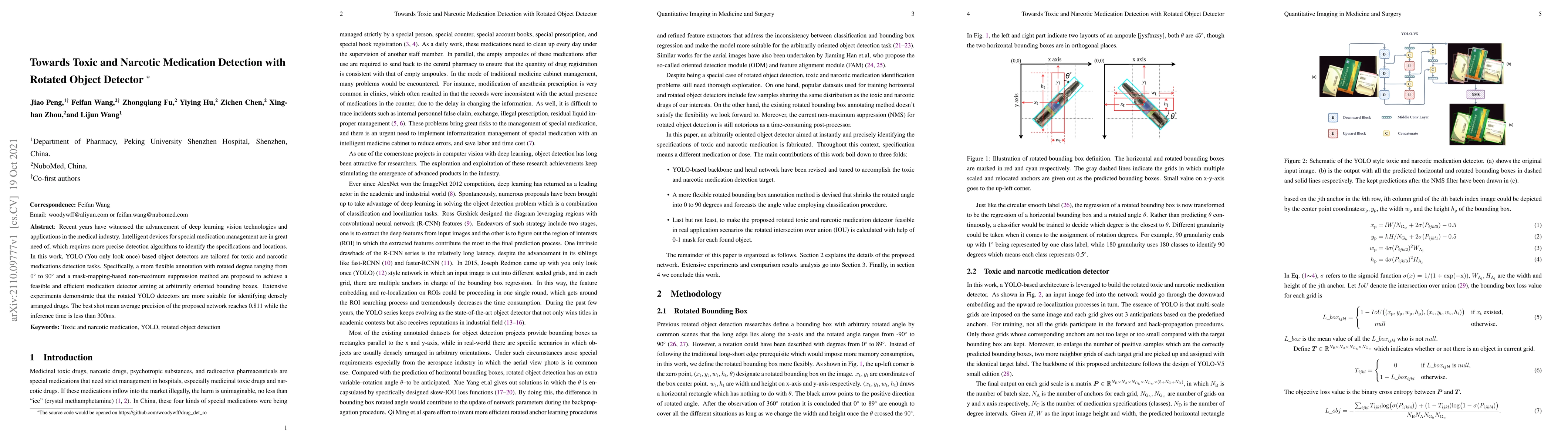 Thumbnail for Towards Toxic and Narcotic Medication Detection with Rotated Object
  Detector