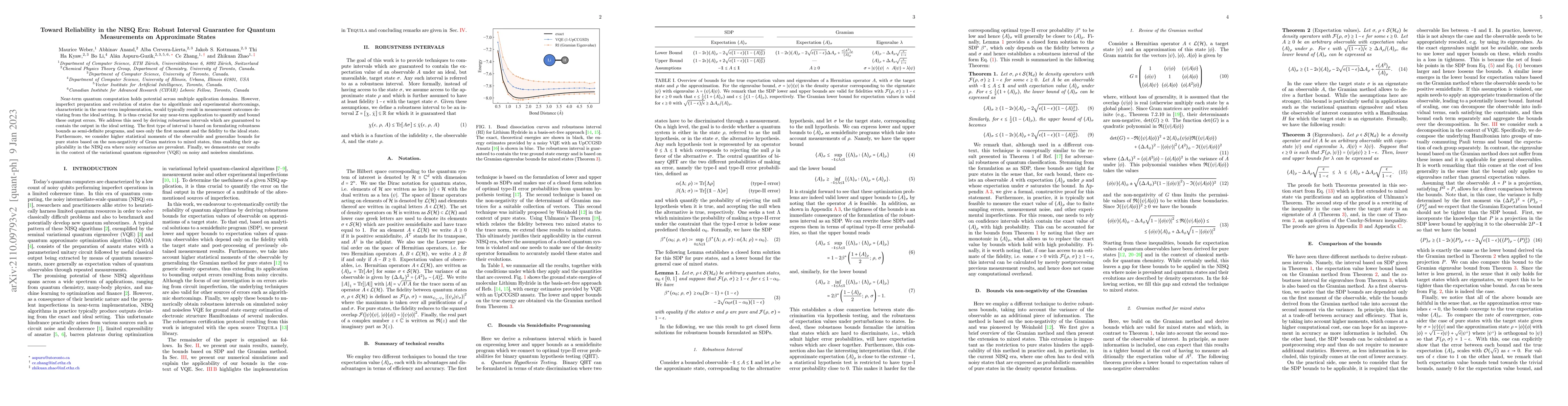 Thumbnail for Toward Reliability in the NISQ Era: Robust Interval Guarantee for
  Quantum Measurements on Approximate States