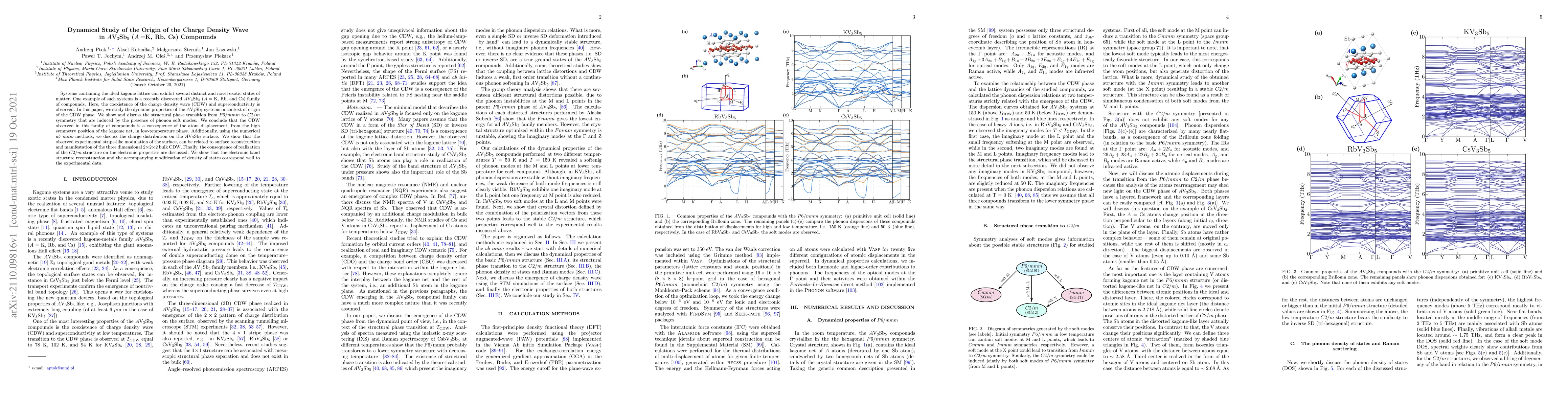 Thumbnail for Dynamical Study of the Origin of the Charge Density Wave in
  $A$V$_{3}$Sb$_{5}$ ($A=$K, Rb, Cs) Compounds