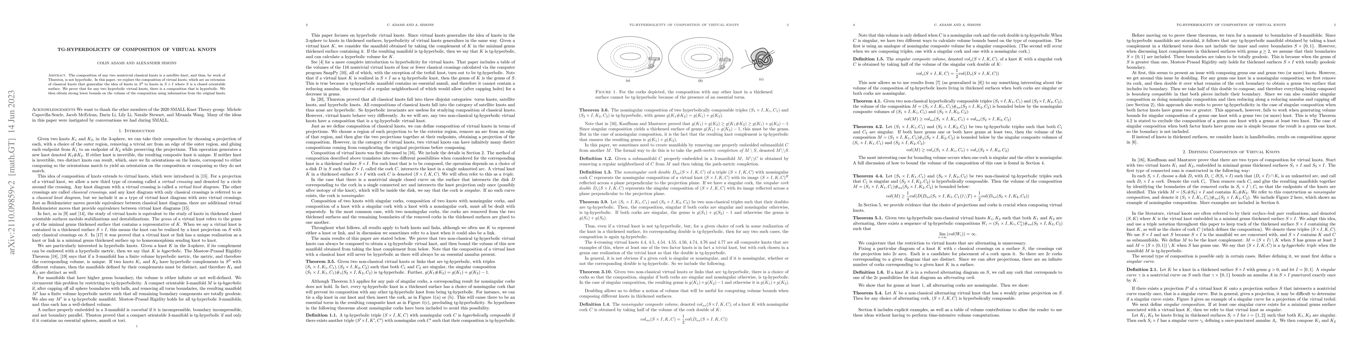 Thumbnail for TG-Hyperbolicity of Composition of Virtual Knots