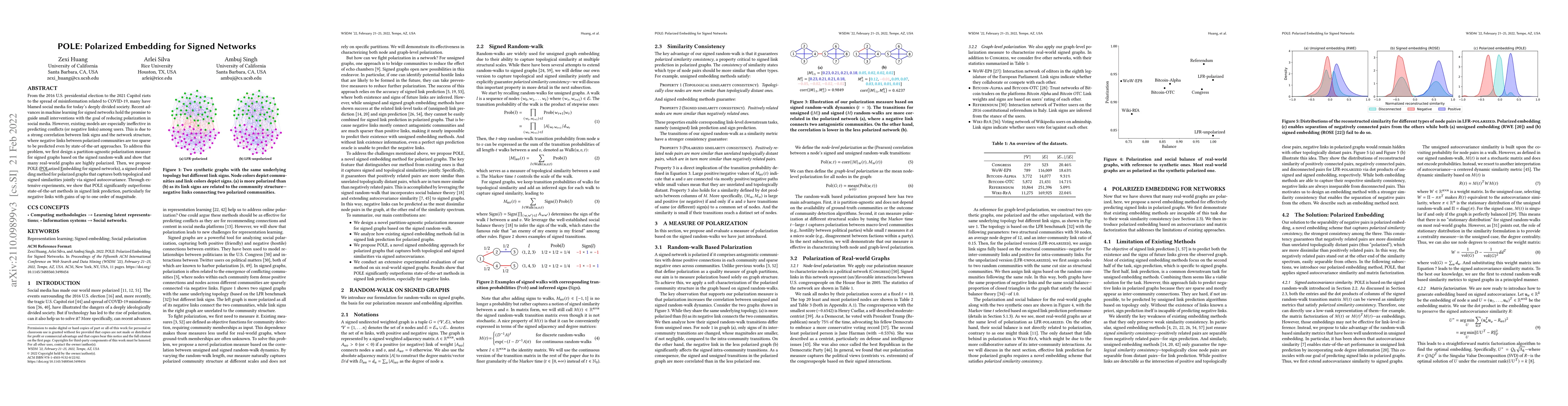 Thumbnail for POLE: Polarized Embedding for Signed Networks