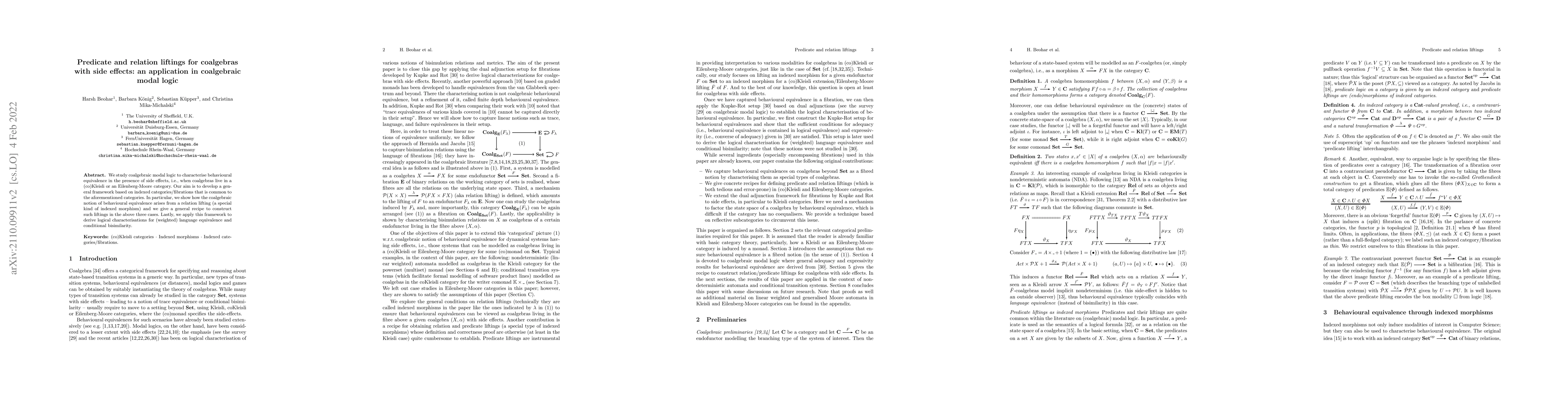 Thumbnail for Predicate and relation liftings for coalgebras with side effects: an
  application in coalgebraic modal logic