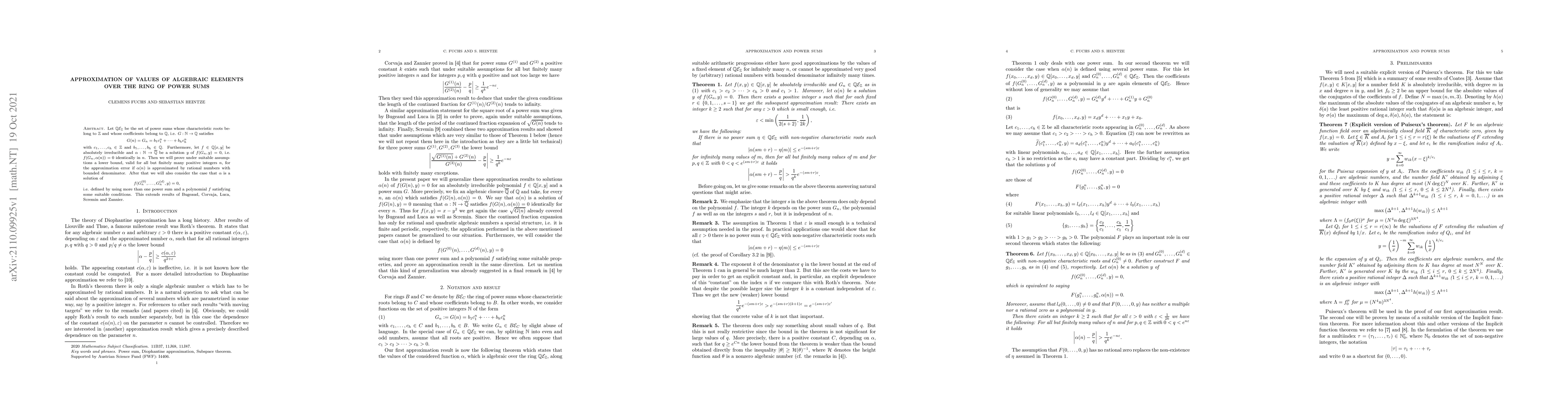 Thumbnail for Approximation of values of algebraic elements over the ring of power
  sums