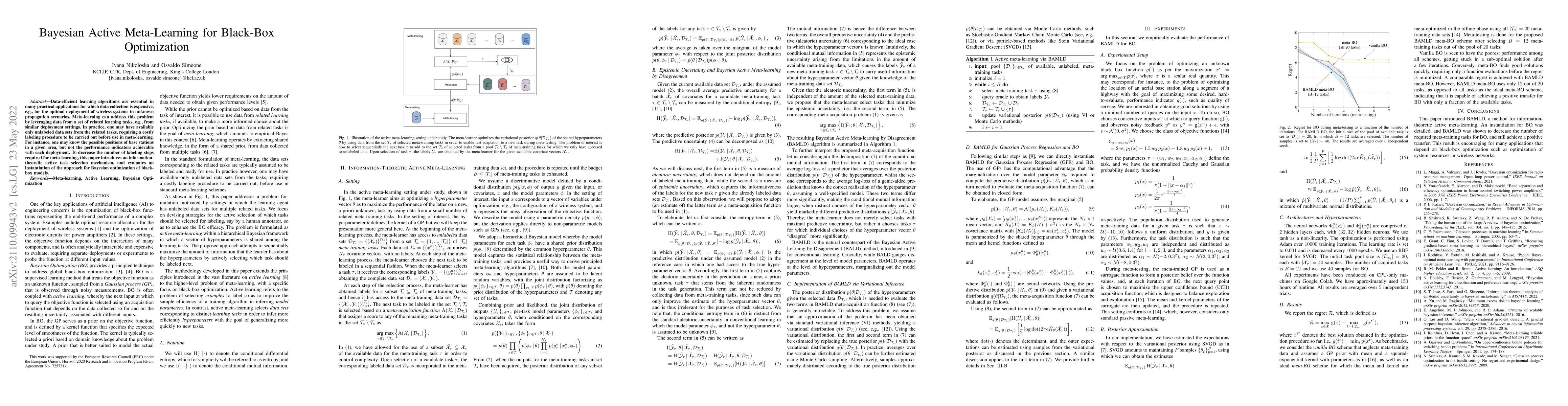 Thumbnail for Bayesian Active Meta-Learning for Black-Box Optimization
