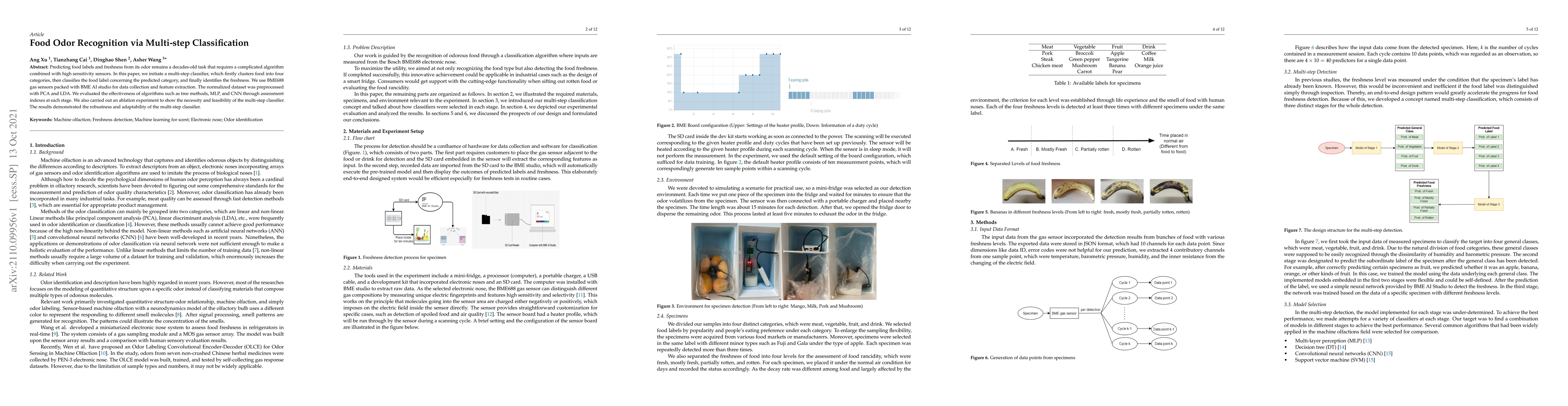 Thumbnail for Food Odor Recognition via Multi-step Classification