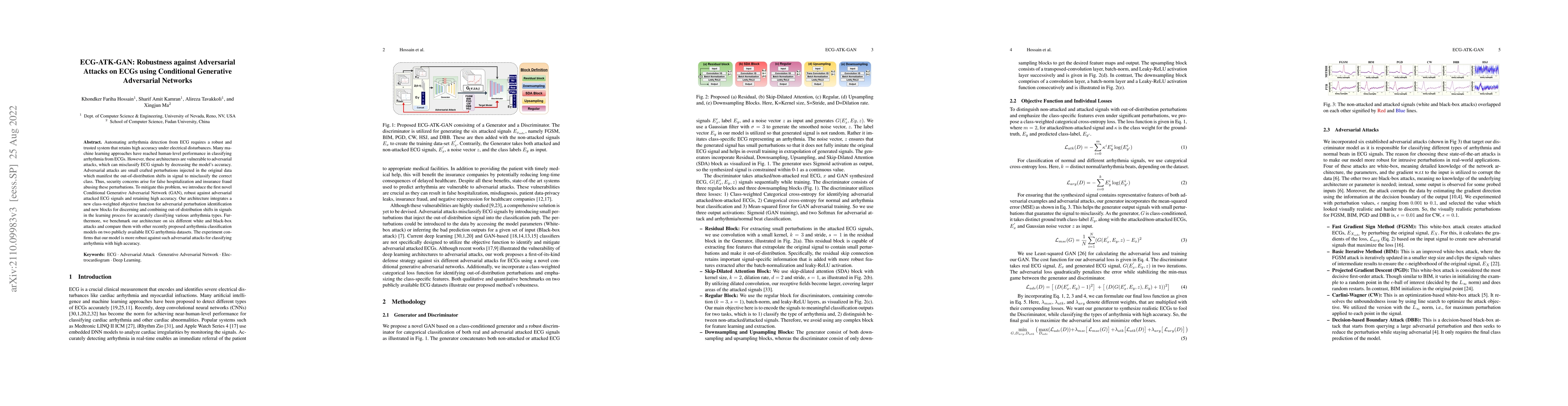 Thumbnail for ECG-ATK-GAN: Robustness against Adversarial Attacks on ECGs using
  Conditional Generative Adversarial Networks