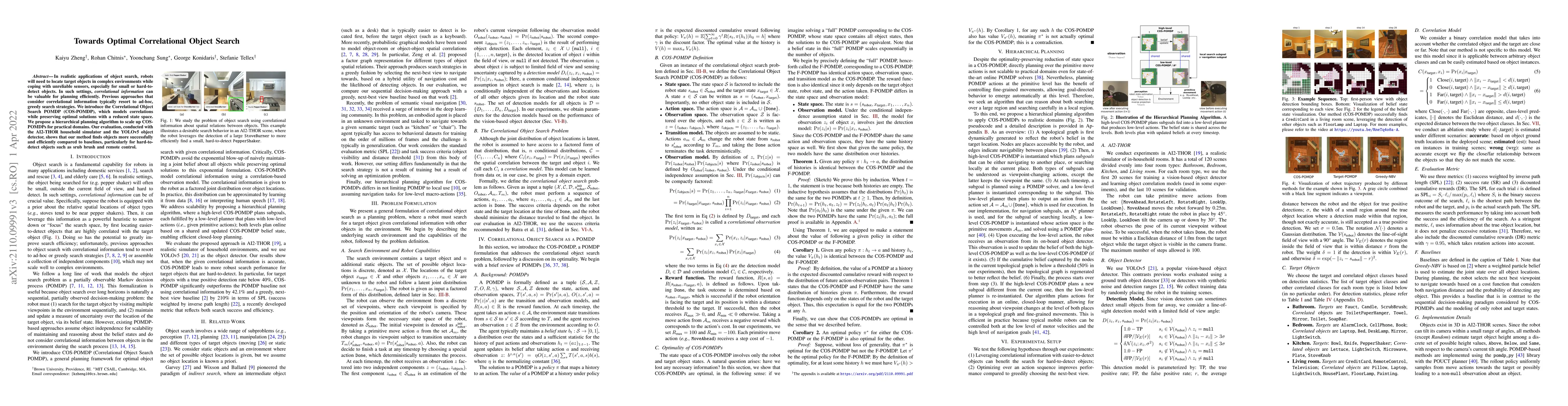 Thumbnail for Towards Optimal Correlational Object Search