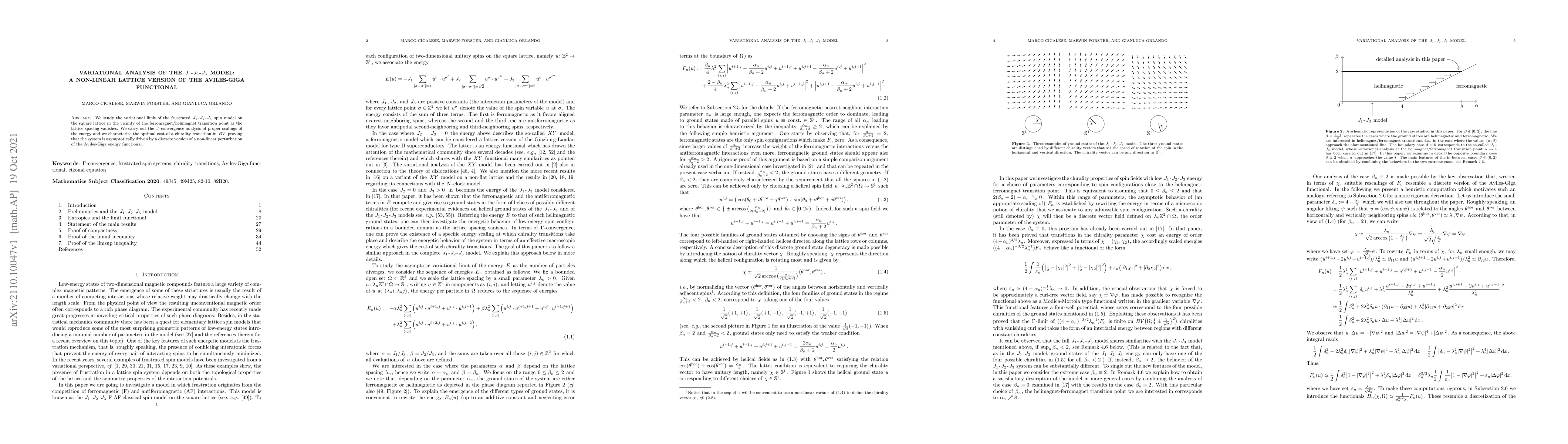 Thumbnail for Variational analysis of the $J_1$-$J_2$-$J_3$ model: a non-linear
  lattice version of the Aviles-Giga functional