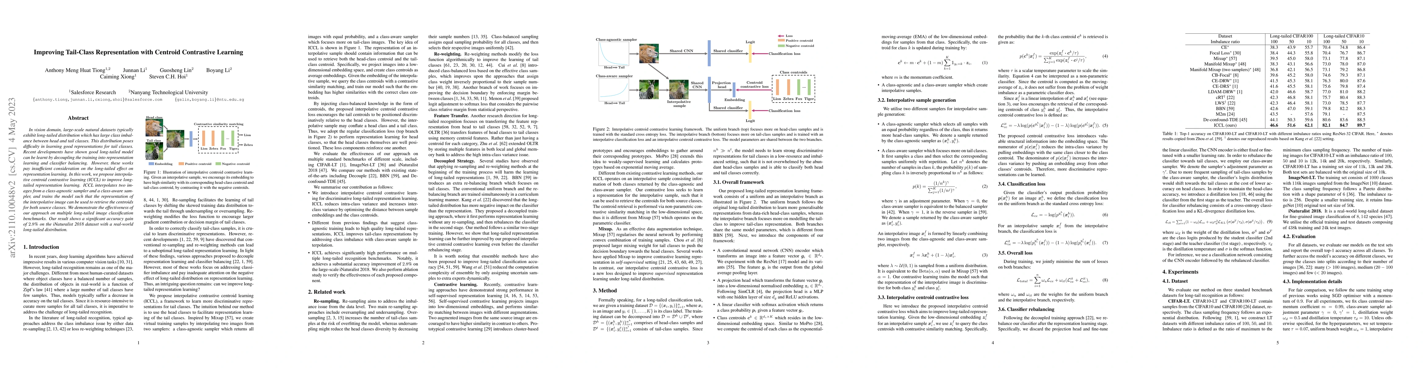Thumbnail for Improving Tail-Class Representation with Centroid Contrastive Learning