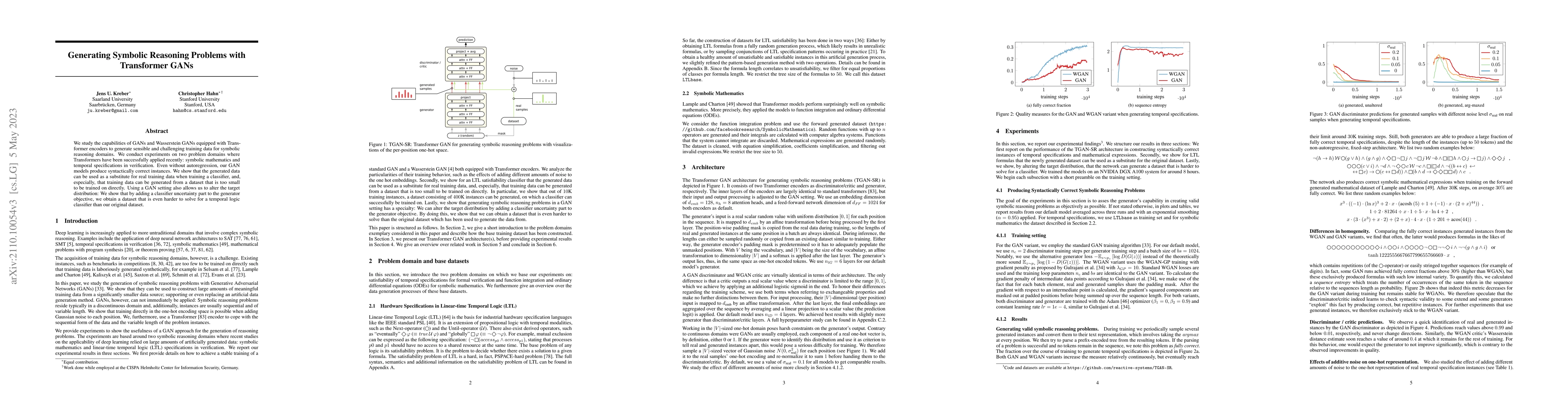 Thumbnail for Generating Symbolic Reasoning Problems with Transformer GANs