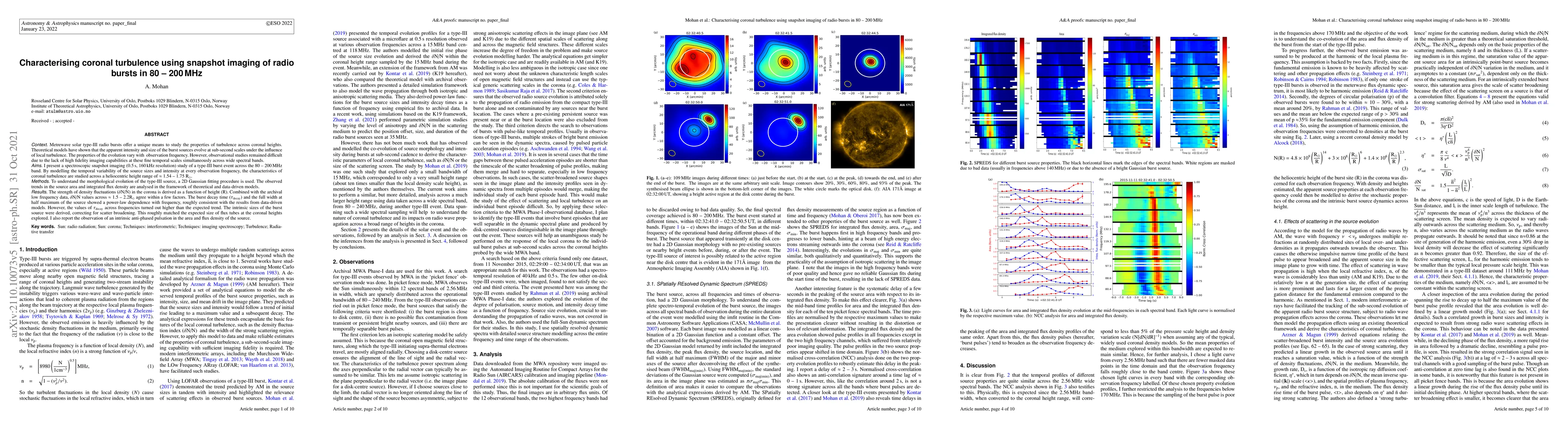 Thumbnail for Characterising coronal turbulence using snapshot imaging of radio bursts
  in 80-200 MHz
