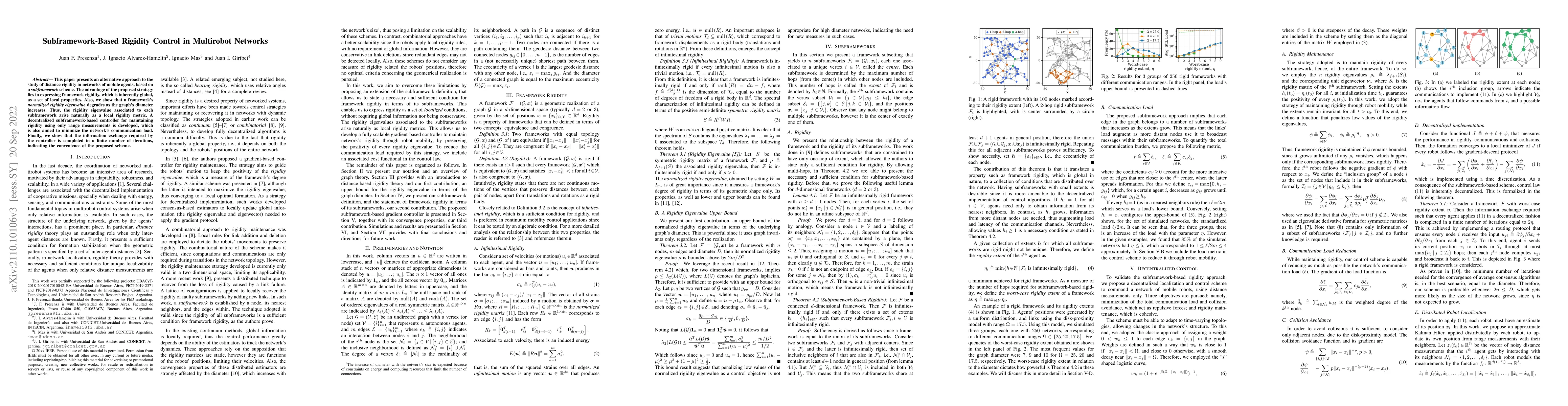 Thumbnail for Subframework-Based Rigidity Control in Multirobot Networks