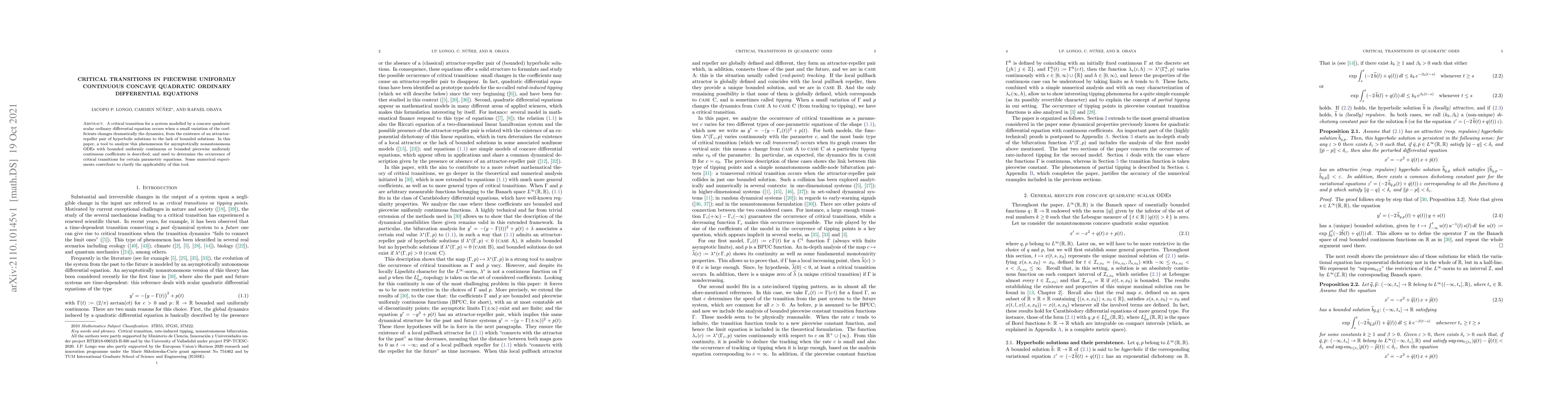 Thumbnail for Critical transitions in piecewise uniformly continuous concave quadratic
  ordinary differential equations