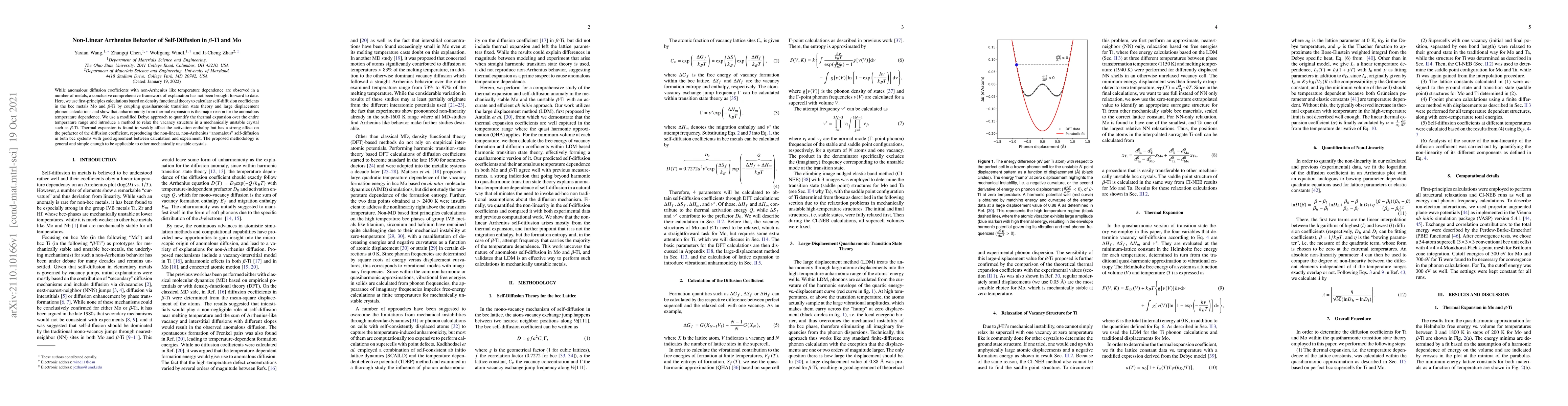 Thumbnail for Non-Linear Arrhenius Behavior of Self-Diffusion in $\beta$-Ti and Mo