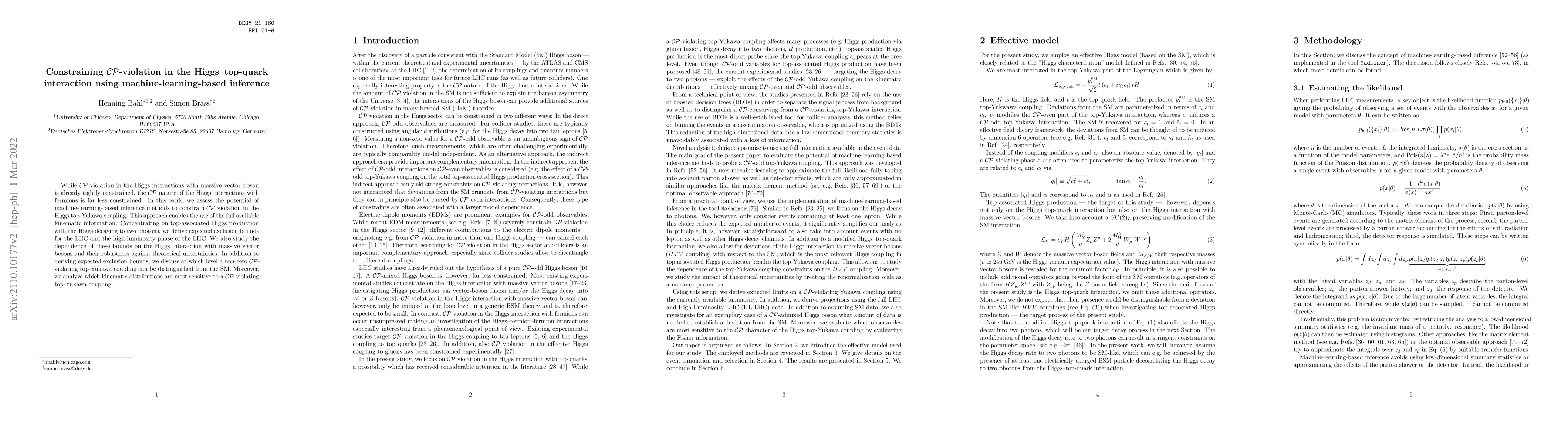Thumbnail for Constraining CP-violation in the Higgs-top-quark interaction using
  machine-learning-based inference