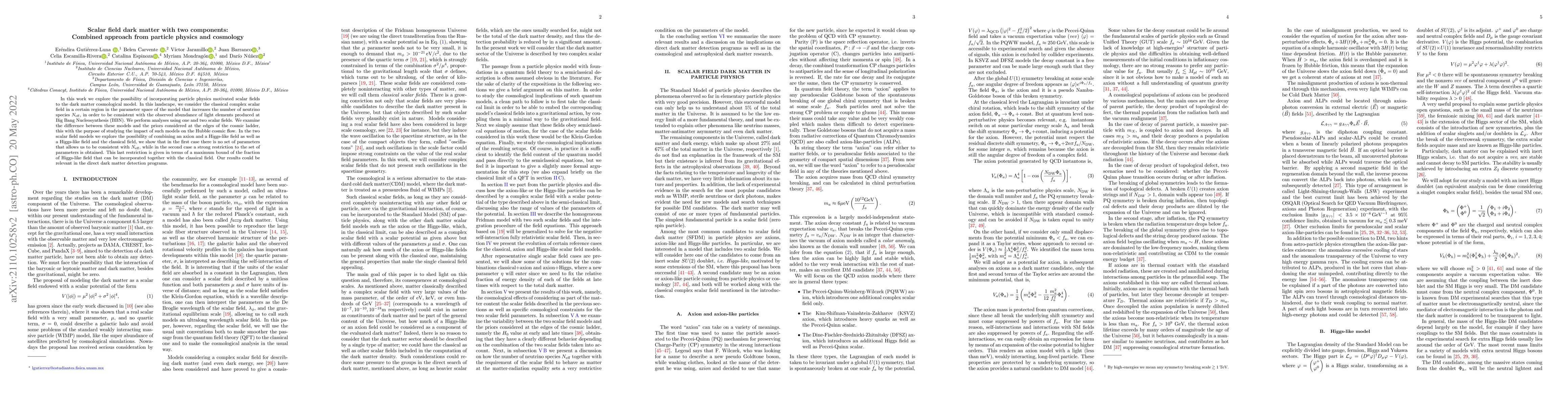 Thumbnail for Scalar field dark matter with two components: combined approach from
  particle physics and cosmology
