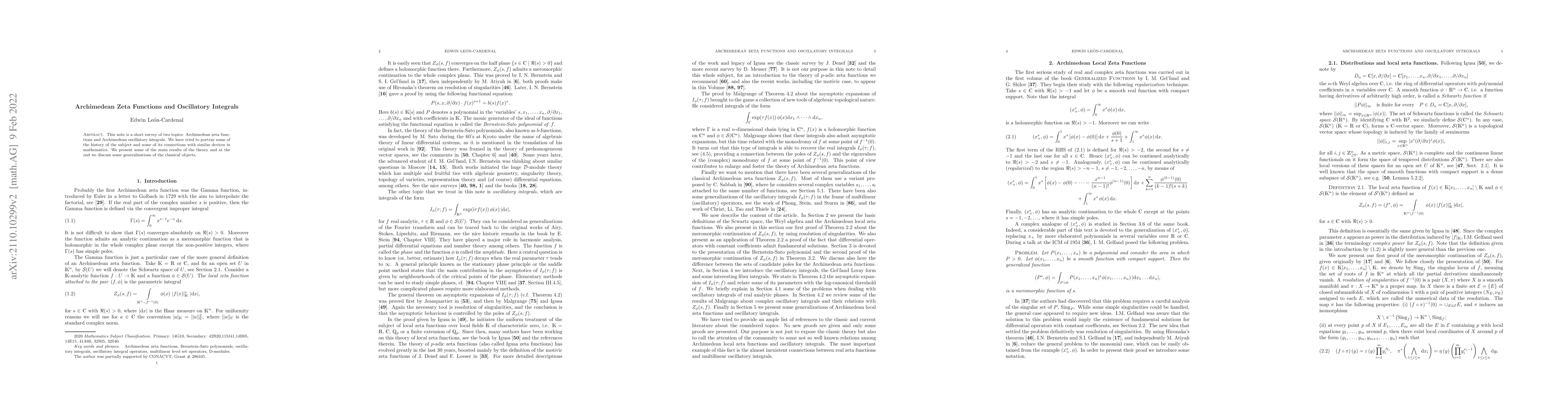 Thumbnail for Archimedean Zeta Functions and Oscillatory Integrals