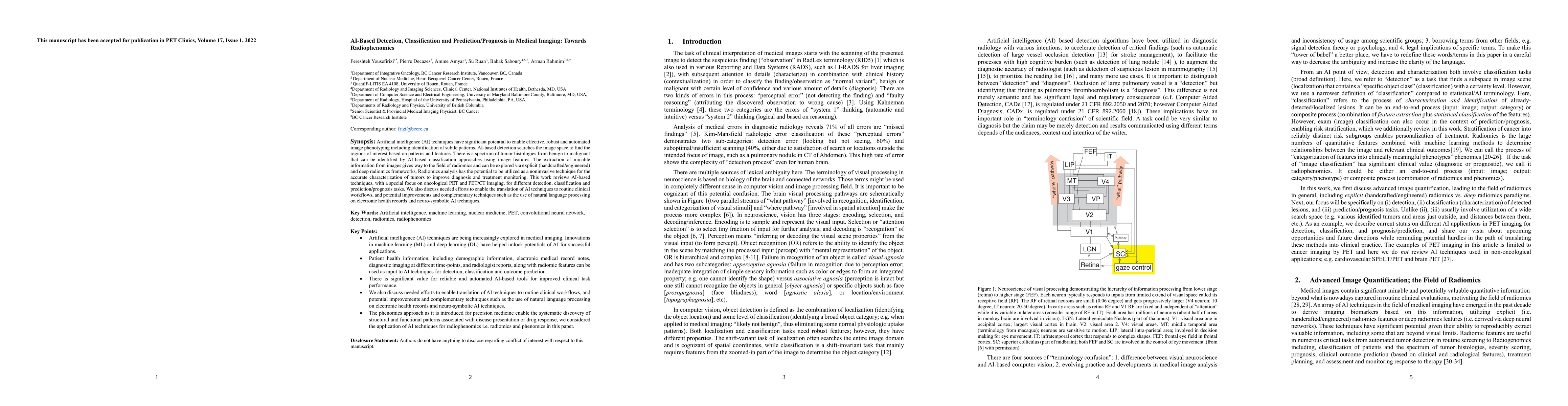 Thumbnail for AI-Based Detection, Classification and Prediction/Prognosis in Medical
  Imaging: Towards Radiophenomics