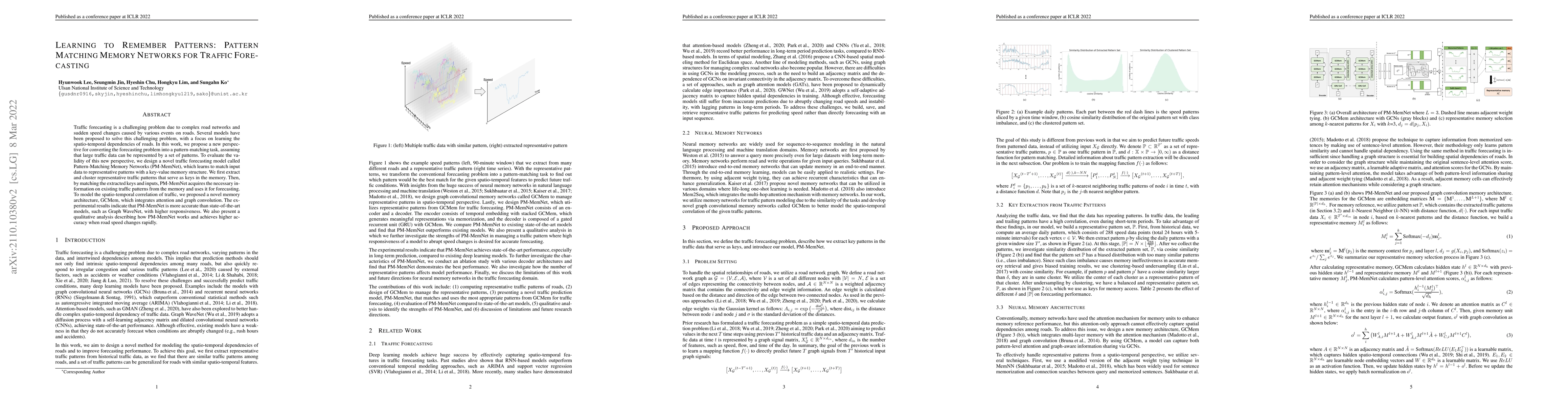 Thumbnail for Learning to Remember Patterns: Pattern Matching Memory Networks for
  Traffic Forecasting
