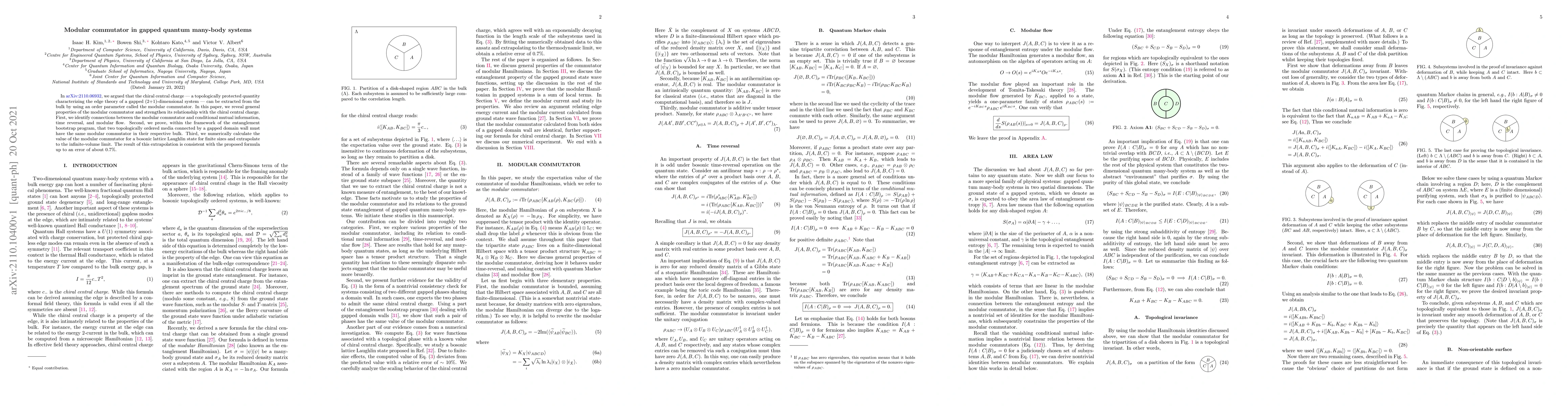 Thumbnail for Modular commutator in gapped quantum many-body systems