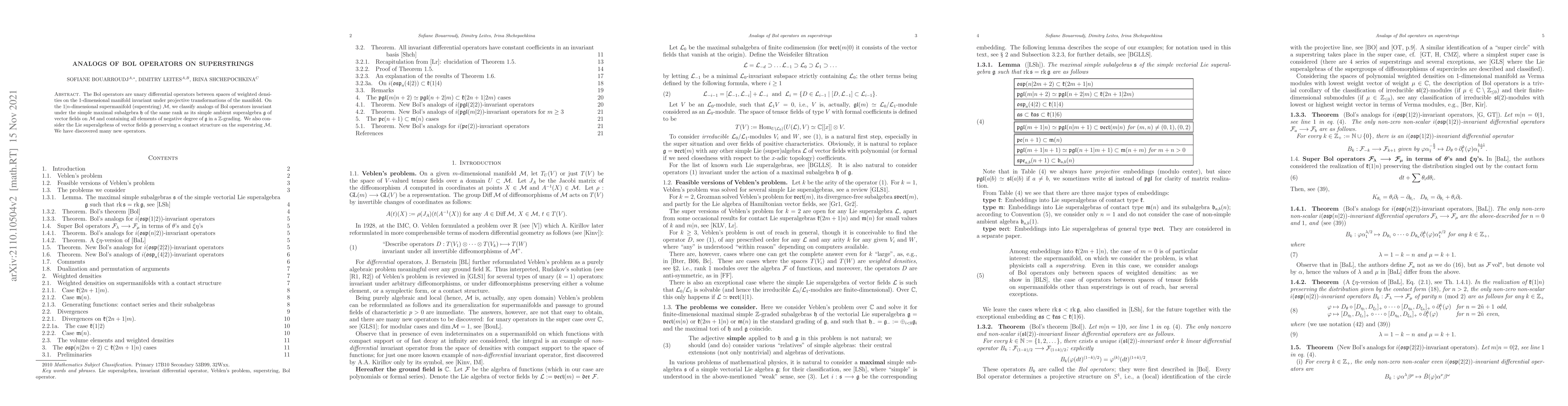Thumbnail for Analogs of Bol operators on superstrings